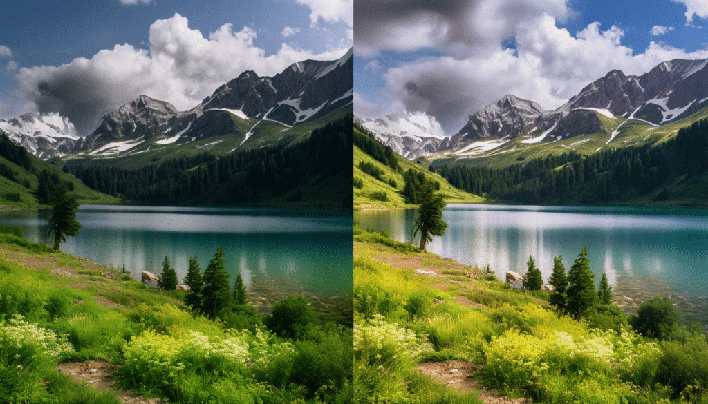 Image comparison before and after optimization